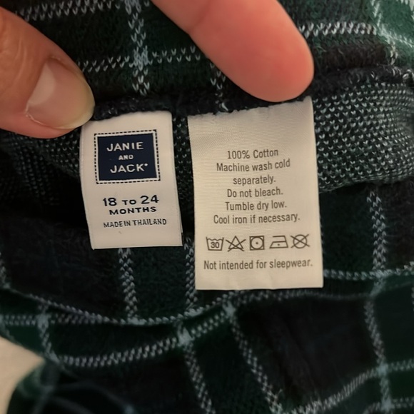 Janie and Jack Set of Holiday Plaid Pants 18-24 Months - Picture 4 of 4